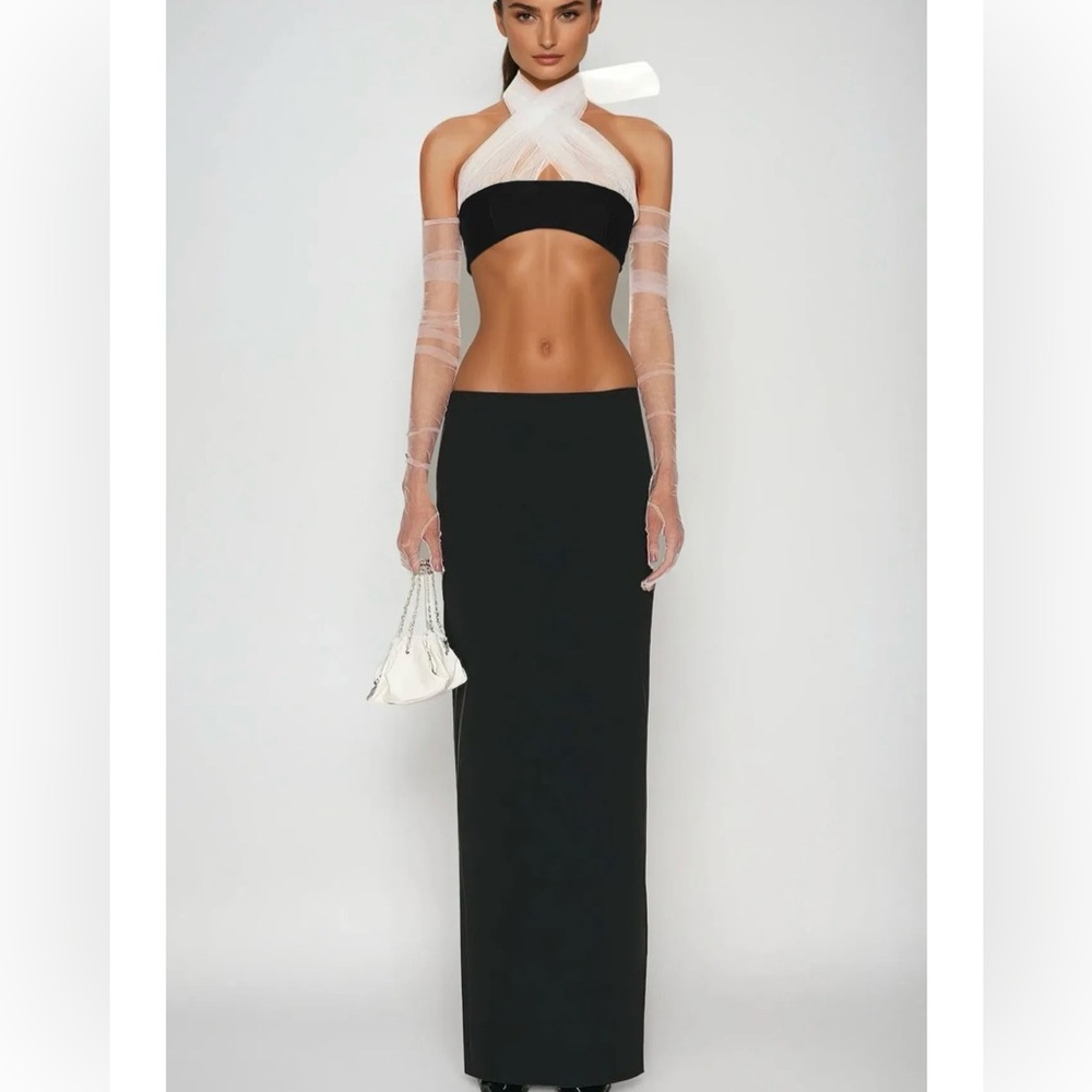 Black & Ivory Tulle Skirt Set